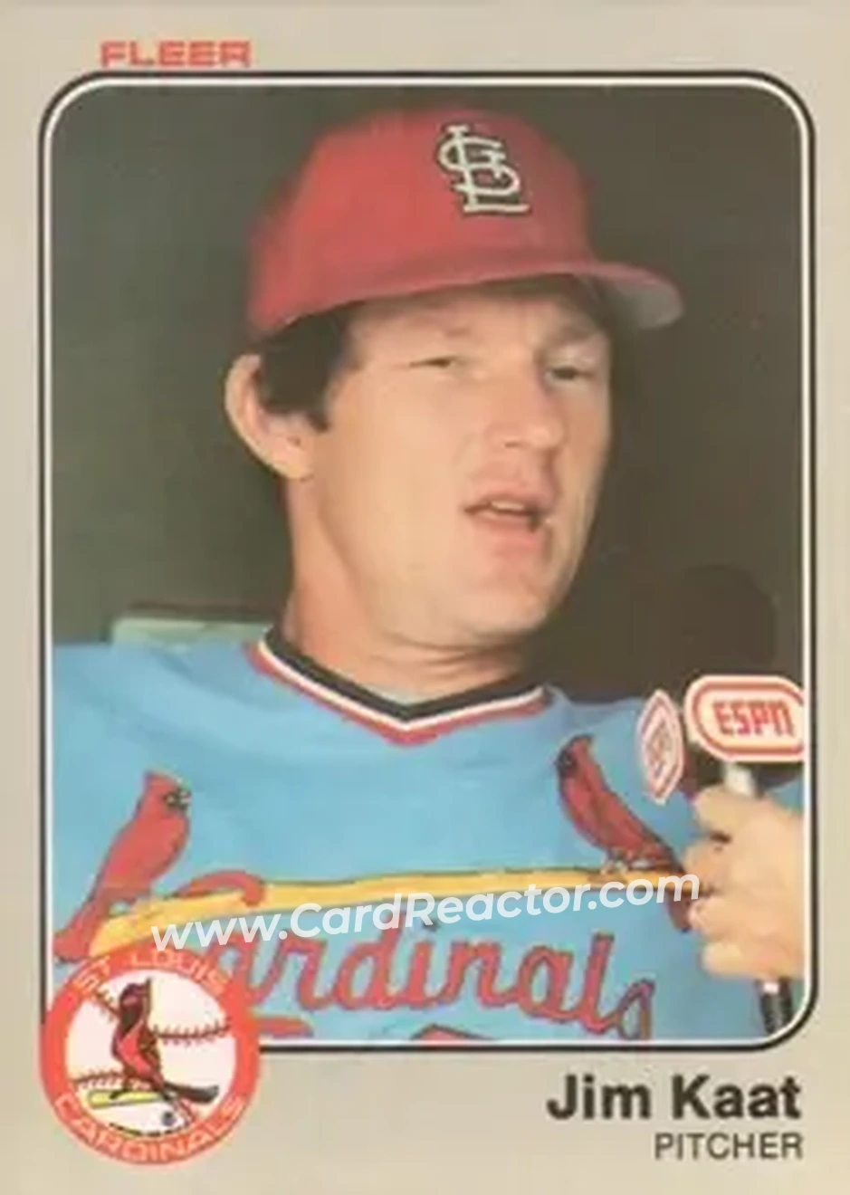 1983 Fleer #11 - Jim Kaat - St. Louis Cardinals - Front
