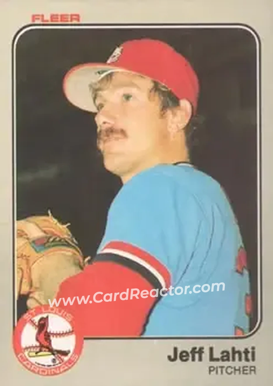 1983 Fleer #12 - Jeff Lahti - St. Louis Cardinals - Front