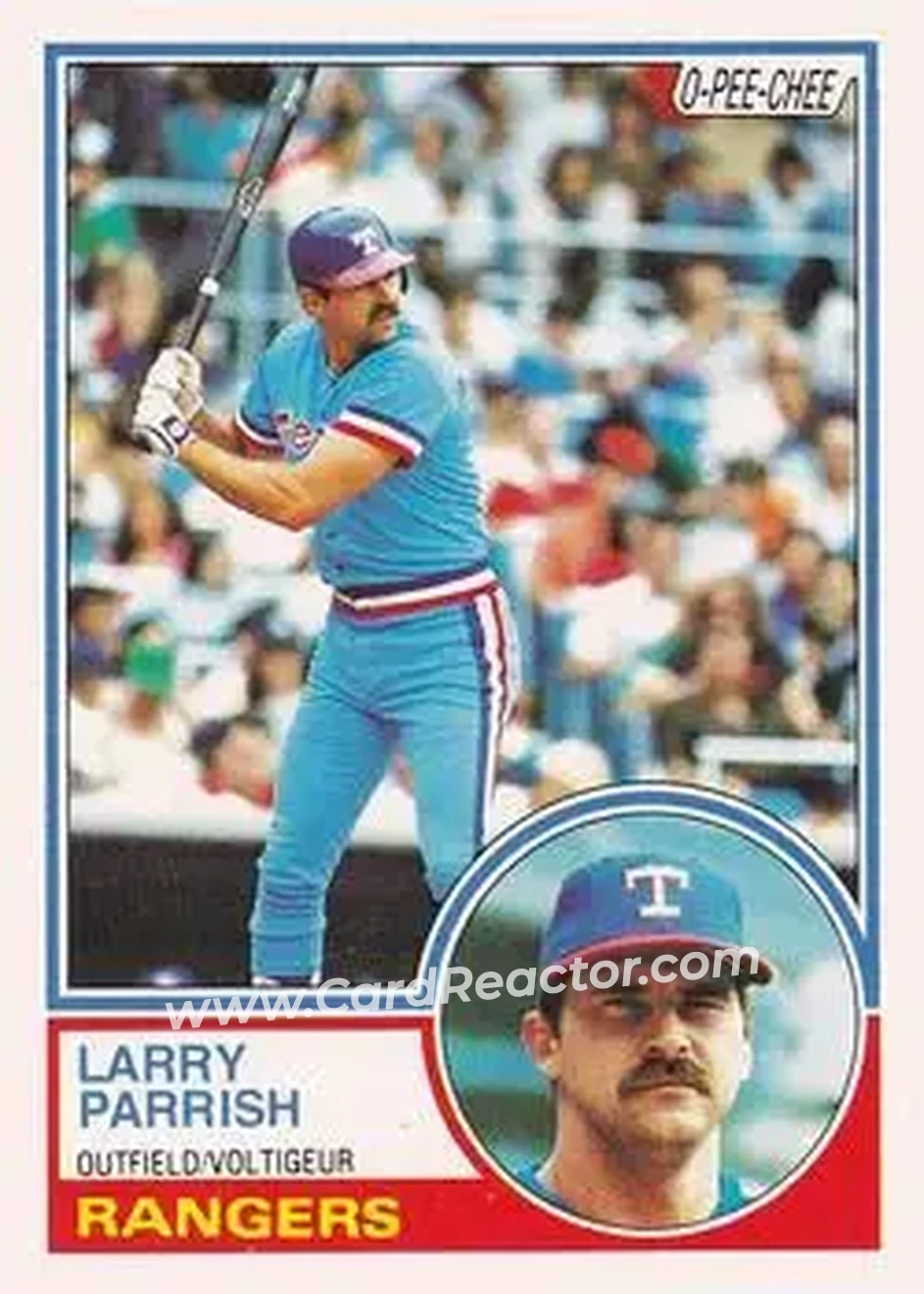 1983 O-Pee-Chee #2 - Larry Parrish - Texas Rangers - Front 1983 O-Pee-Chee #2 - Larry Parrish - Texas Rangers - Front