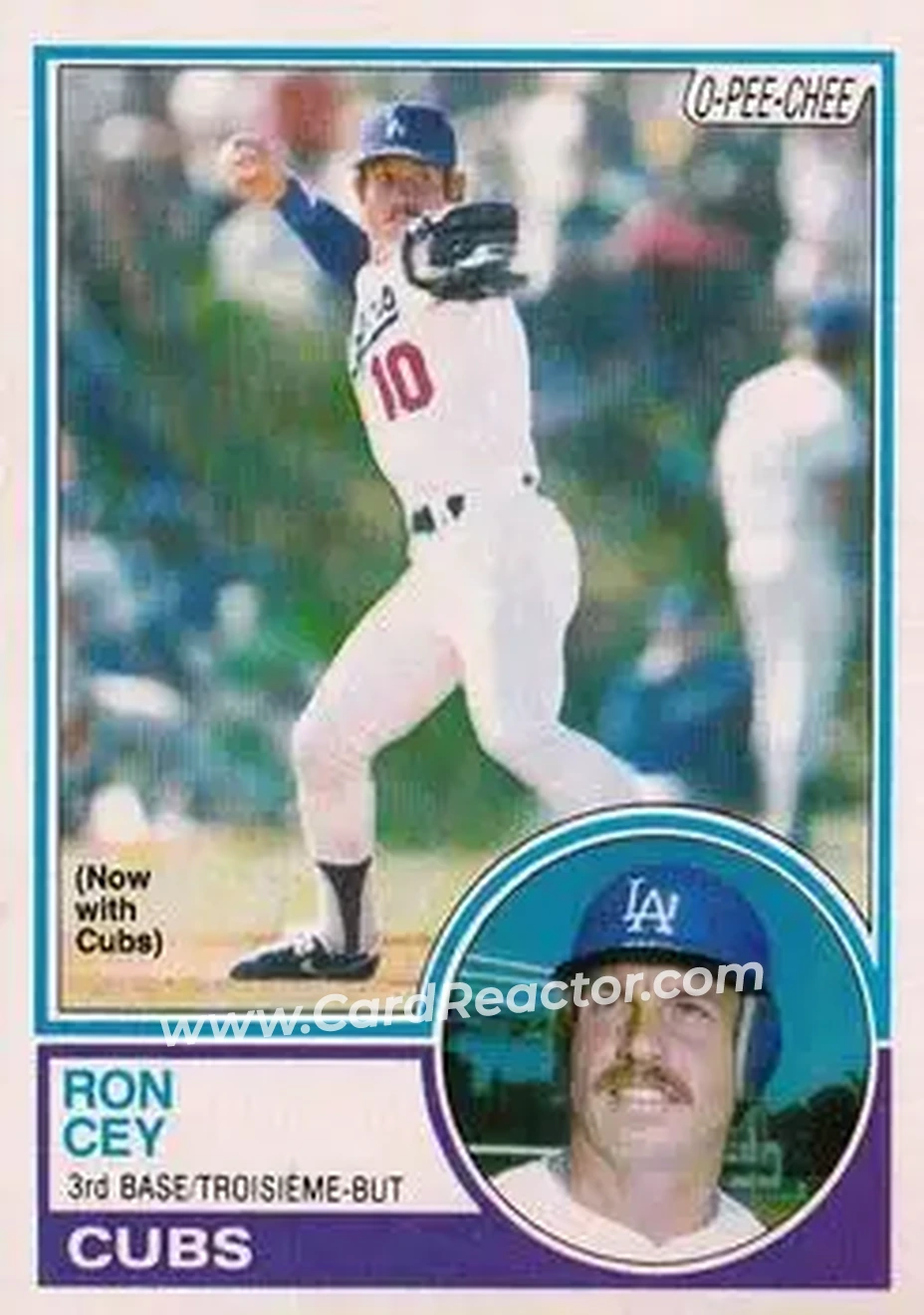 1983 O-Pee-Chee #15 - Ron Cey - Chicago Cubs - Front