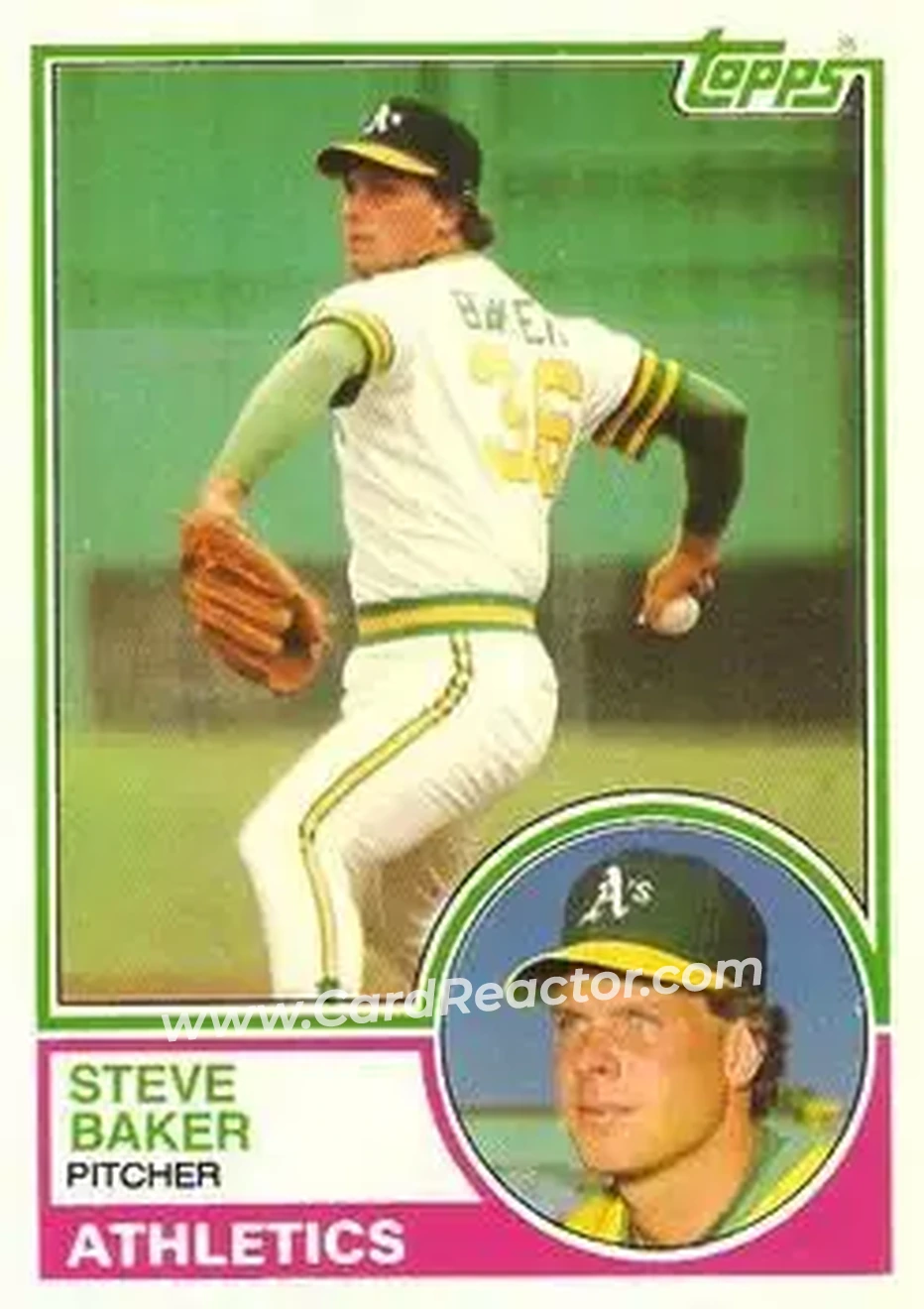 1983 Topps Traded #6T - Steve Baker - Oakland Athletics - Front