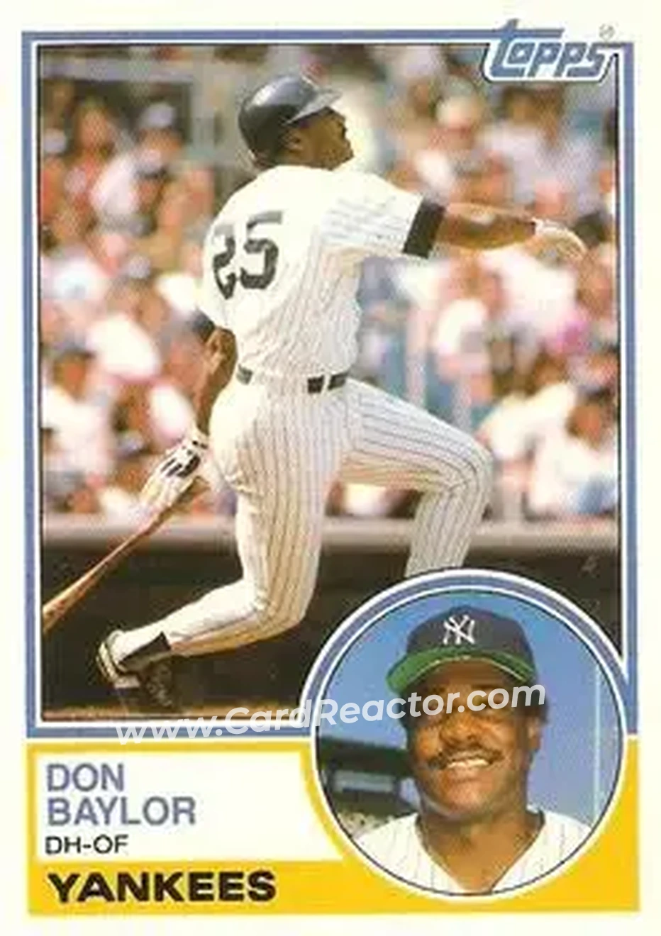 1983 Topps Traded #8T - Don Baylor - New York Yankees - Front 1983 Topps Traded #8T - Don Baylor - New York Yankees - Front
