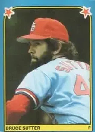 1983 Fleer Star Stickers #1 - Bruce Sutter - St. Louis Cardinals