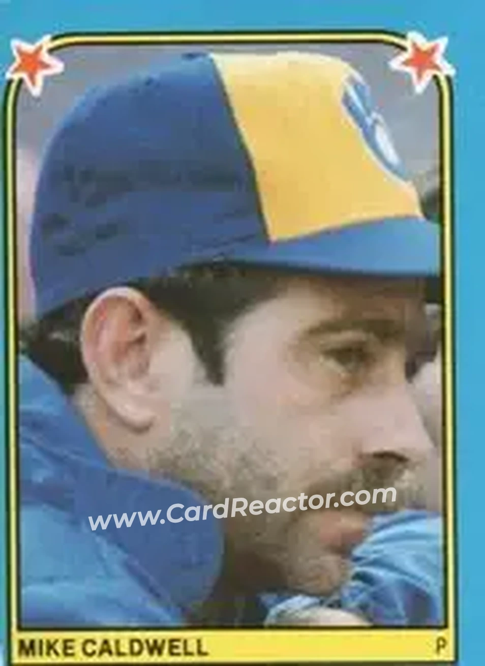 1983 Fleer Star Stickers #21 - Mike Caldwell - Milwaukee Brewers - Front 1983 Fleer Star Stickers #21 - Mike Caldwell - Milwaukee Brewers - Front