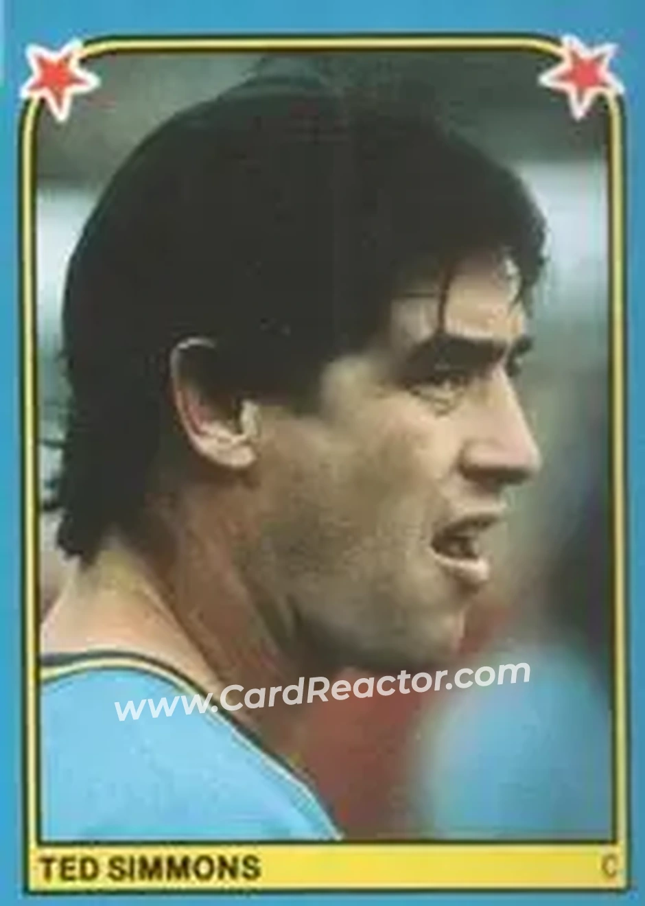 1983 Fleer Star Stickers #22 - Ted Simmons - Milwaukee Brewers - Front