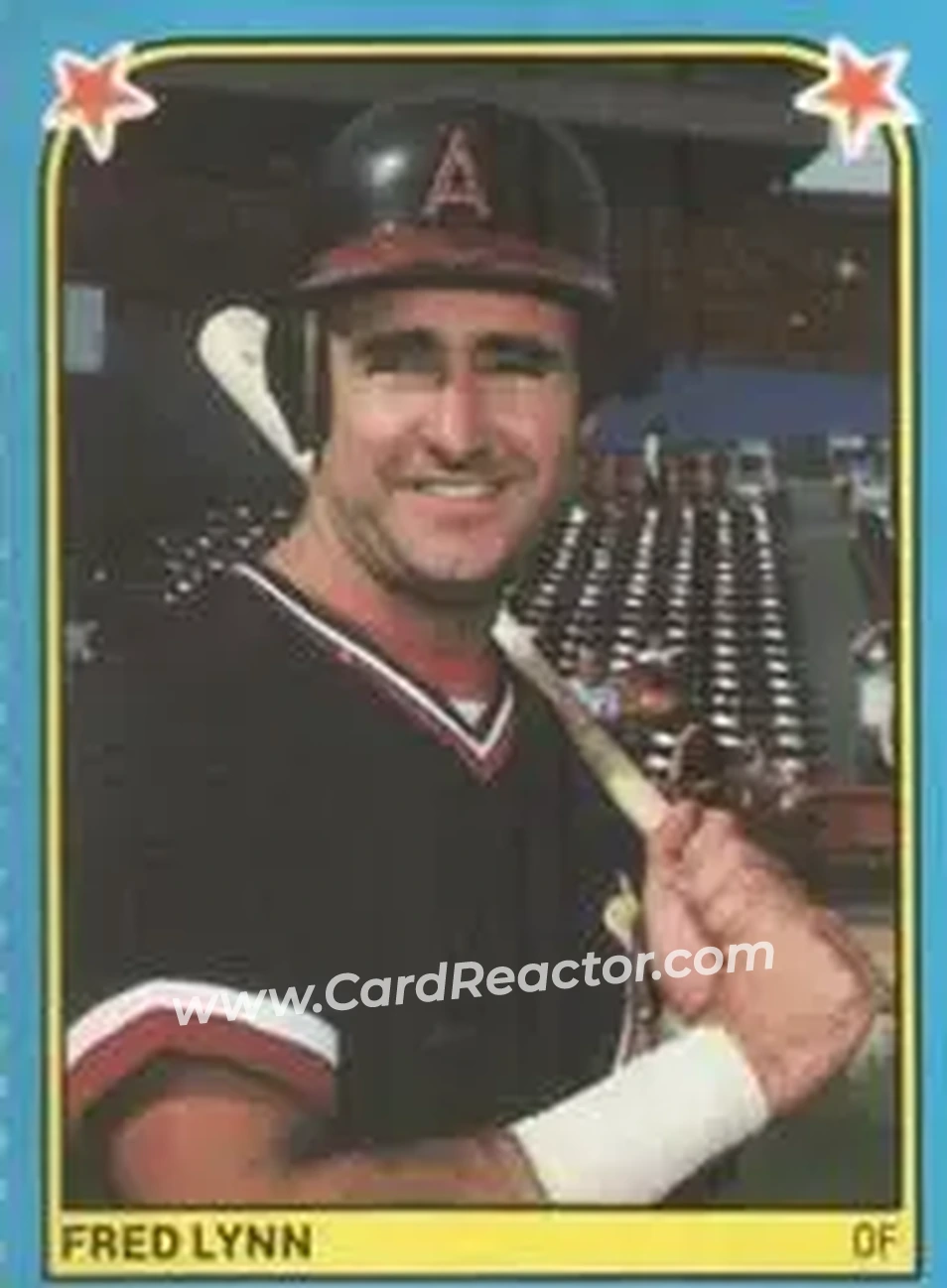1983 Fleer Star Stickers #31 - Fred Lynn - California Angels - Front