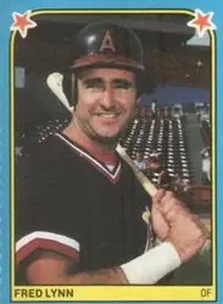 1983 Fleer Star Stickers #31 - Fred Lynn - California Angels