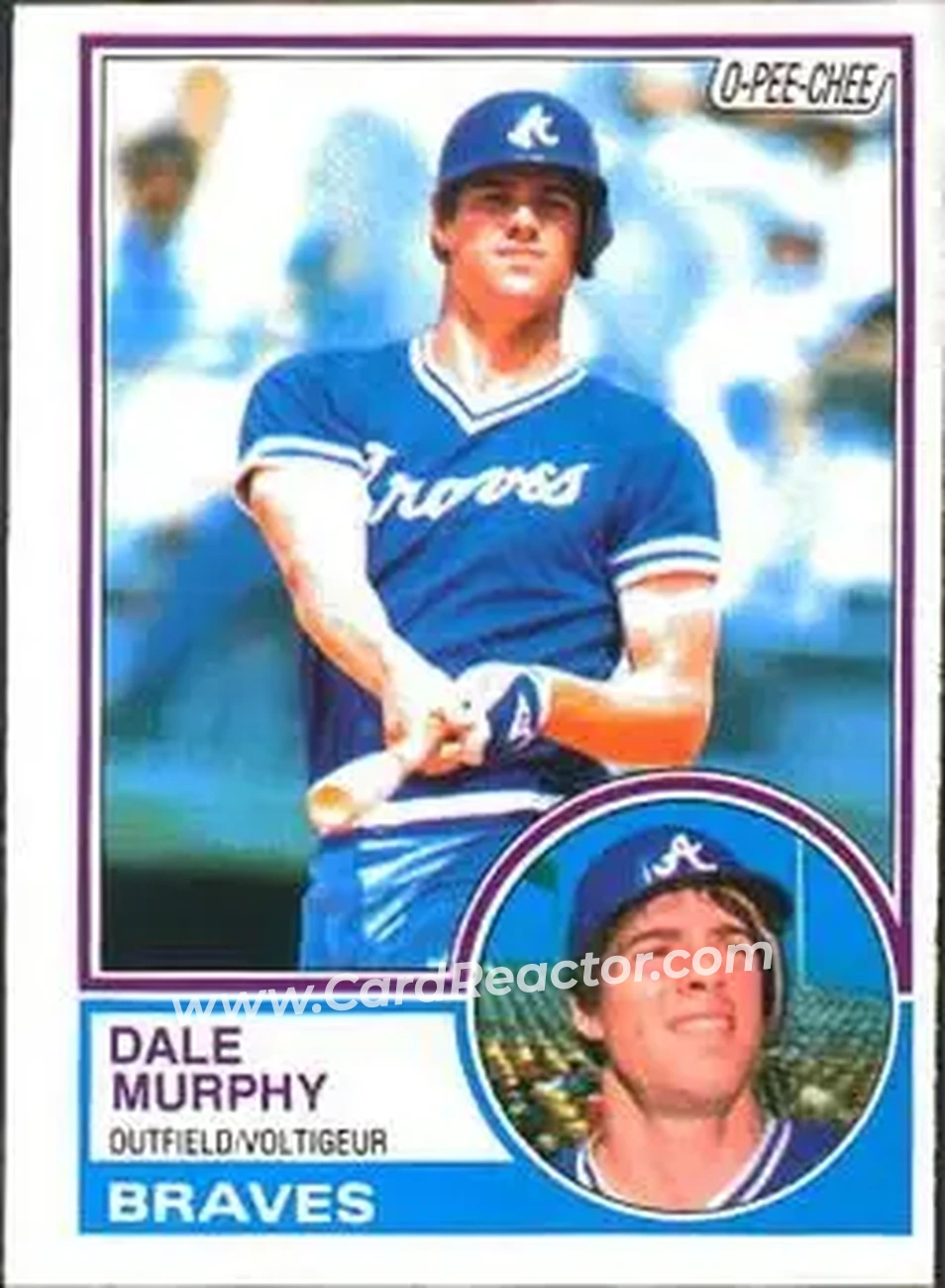 1983 O-Pee-Chee #23 - Dale Murphy - Atlanta Braves - Front