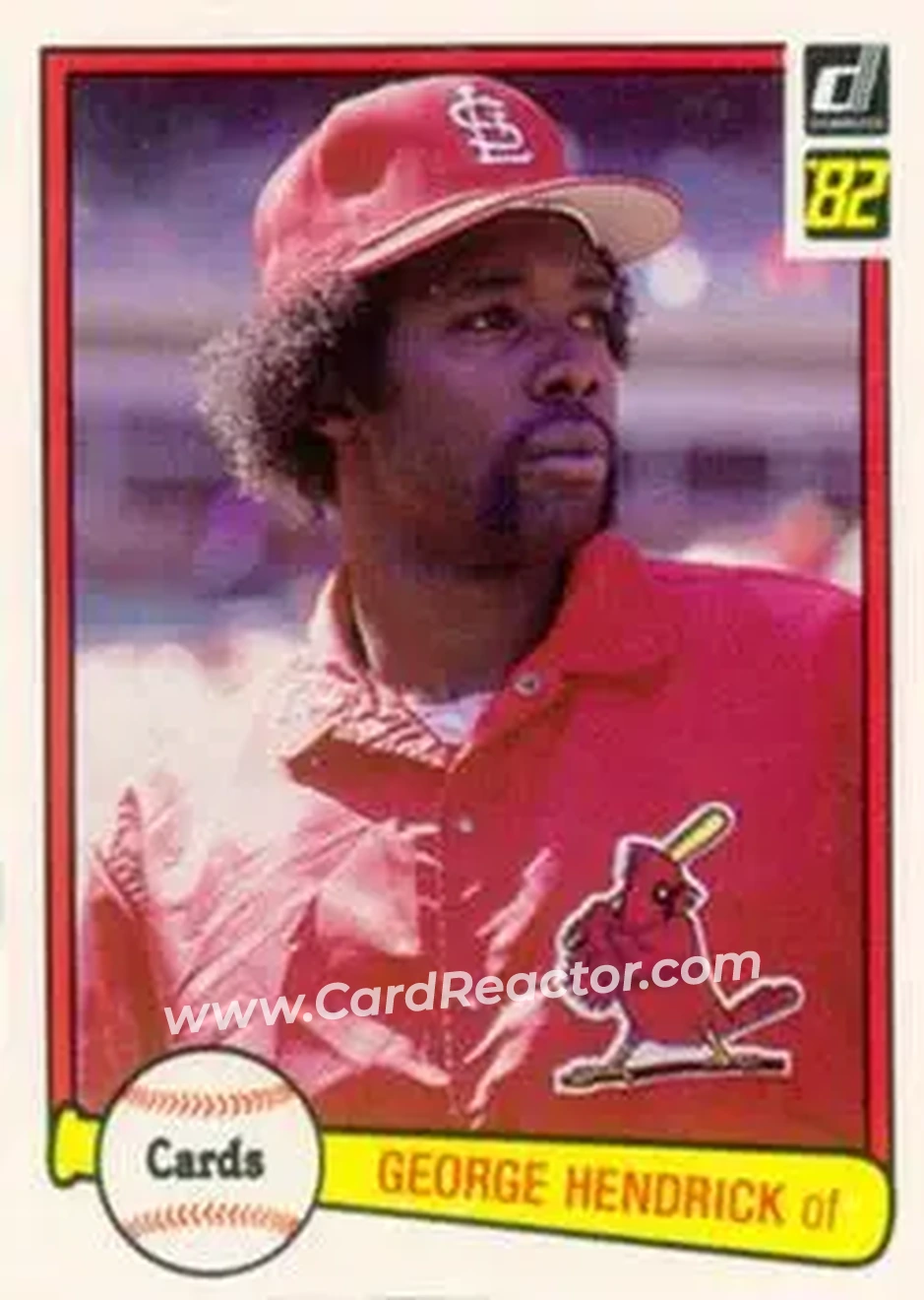 1982 Donruss #40 - George Hendrick - St. Louis Cardinals - Front