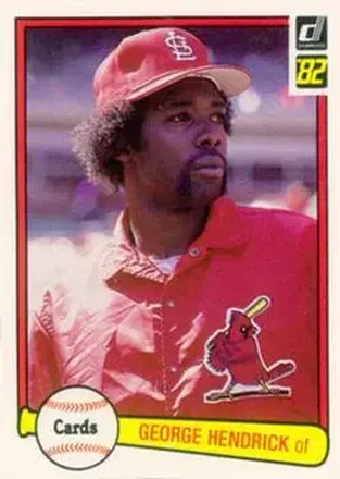 1982 Donruss #40 - George Hendrick - St. Louis Cardinals