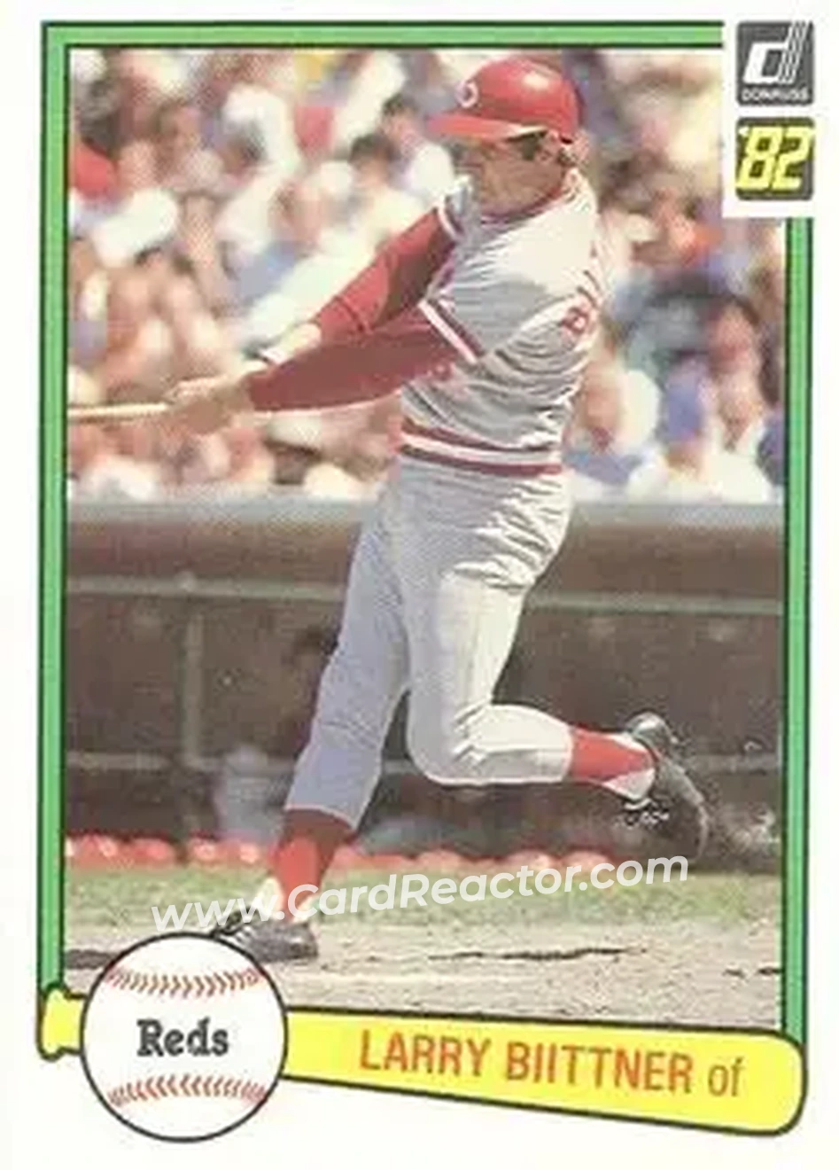 1982 Donruss #43 - Larry Biittner - Cincinnati Reds - Front
