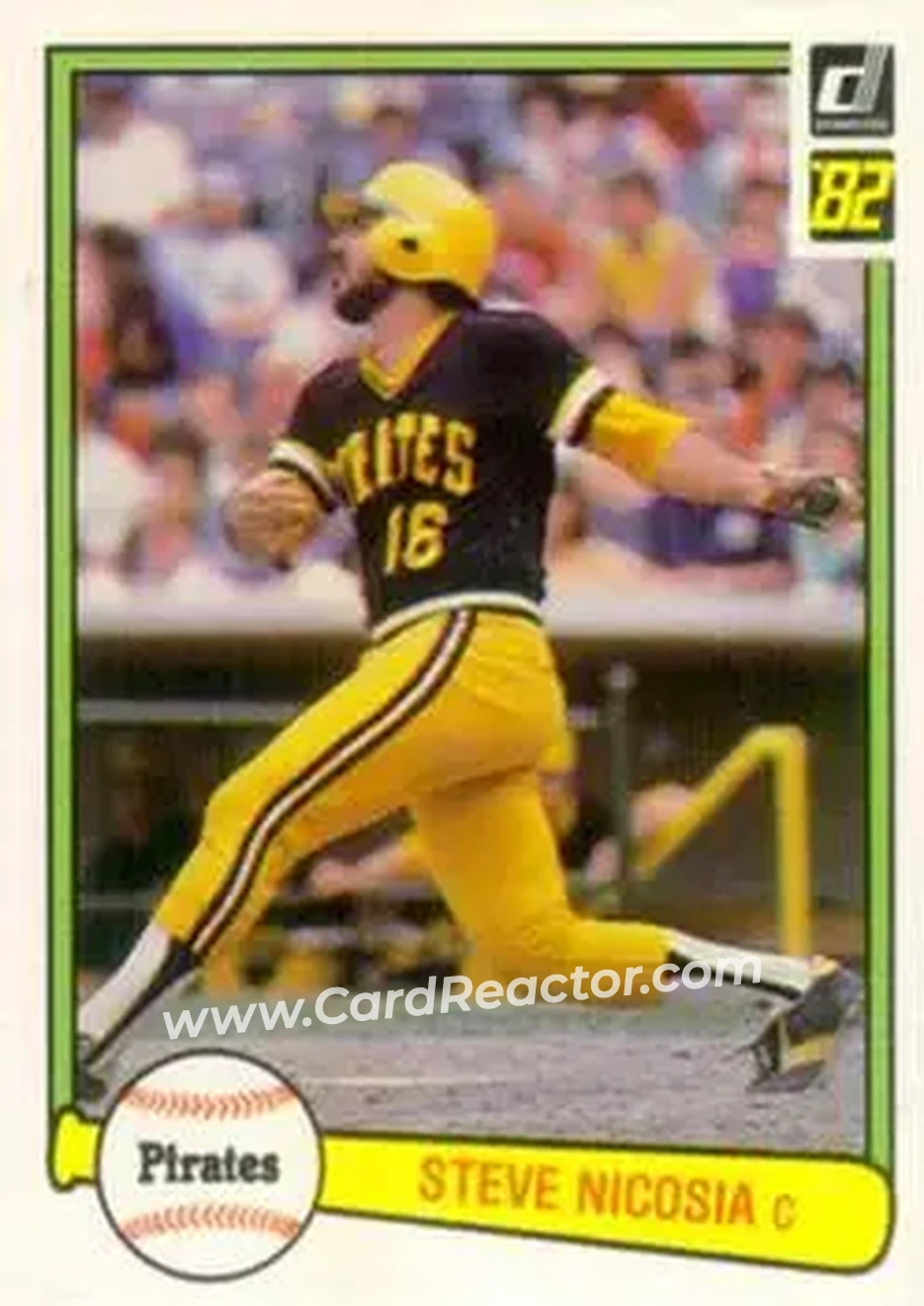 1982 Donruss #45 - Steve Nicosia - Pittsburgh Pirates - Front 1982 Donruss #45 - Steve Nicosia - Pittsburgh Pirates - Front