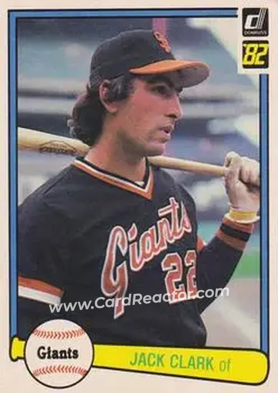 1982 Donruss #46 - Jack Clark - San Francisco Giants - Front 1982 Donruss #46 - Jack Clark - San Francisco Giants - Front