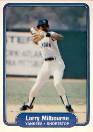 1982 Fleer #42 - Larry Milbourne - New York Yankees 1982 Fleer #42 - Larry Milbourne - New York Yankees