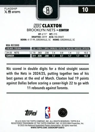 Nic Claxton Rückseite