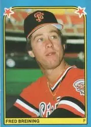 1983 Fleer Star Stickers #51 - Fred Breining - San Francisco Giants