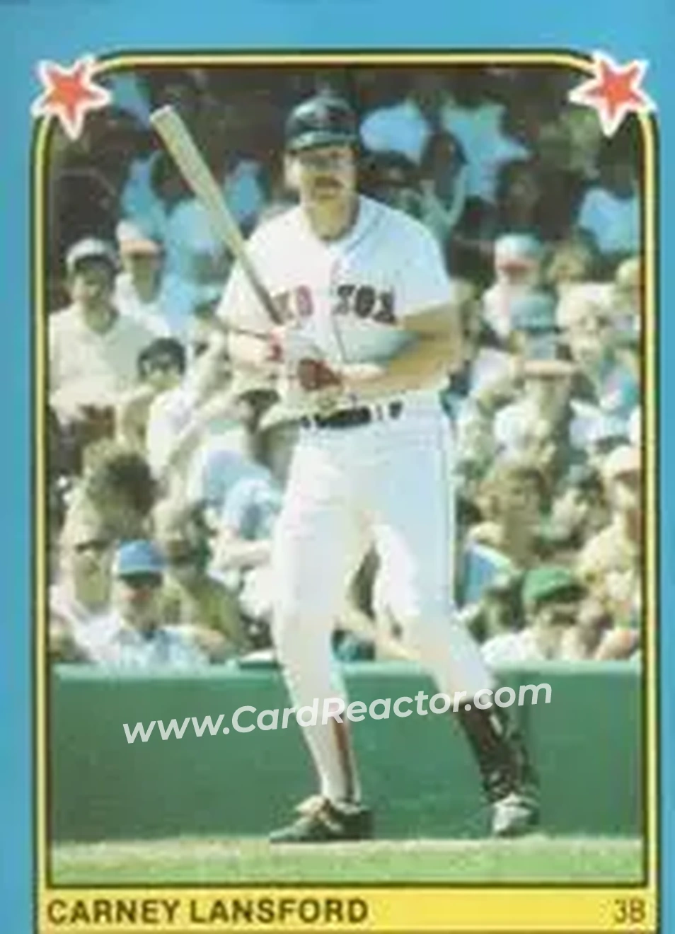 1983 Fleer Star Stickers #67 - Carney Lansford - Boston Red Sox - Front 1983 Fleer Star Stickers #67 - Carney Lansford - Boston Red Sox - Front