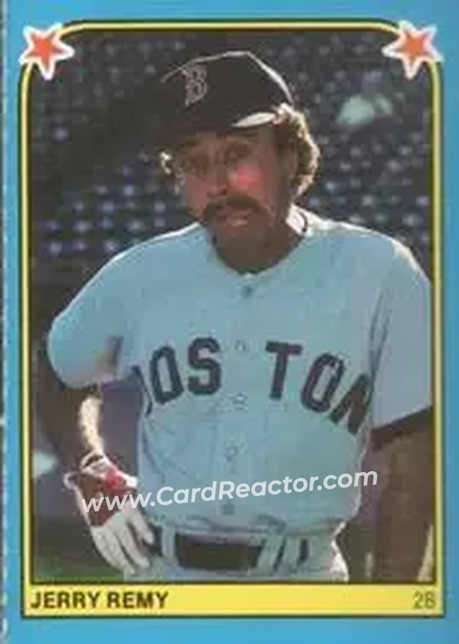 1983 Fleer Star Stickers #68 - Jerry Remy - Boston Red Sox - Front 1983 Fleer Star Stickers #68 - Jerry Remy - Boston Red Sox - Front