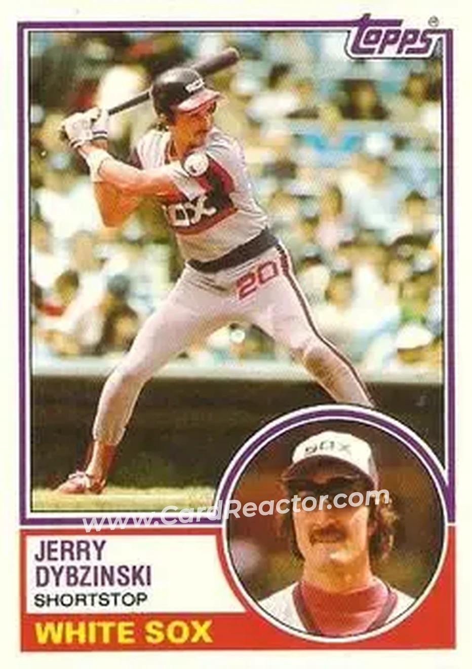 1983 Topps Traded #27T - Jerry Dybzinski - Chicago White Sox - Front 1983 Topps Traded #27T - Jerry Dybzinski - Chicago White Sox - Front