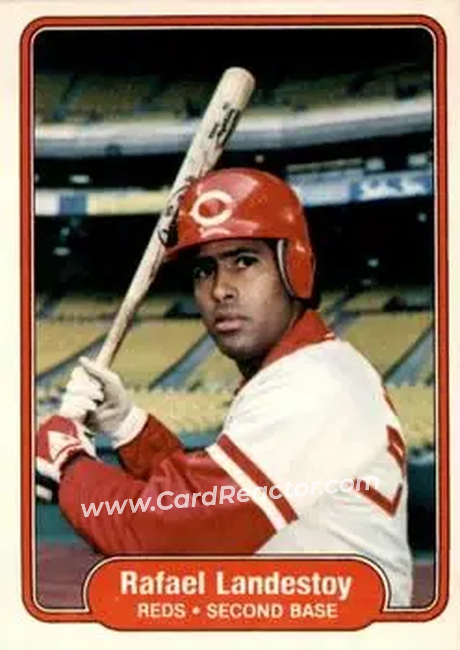 1982 Fleer #73 - Rafael Landestoy - Cincinnati Reds - Front
