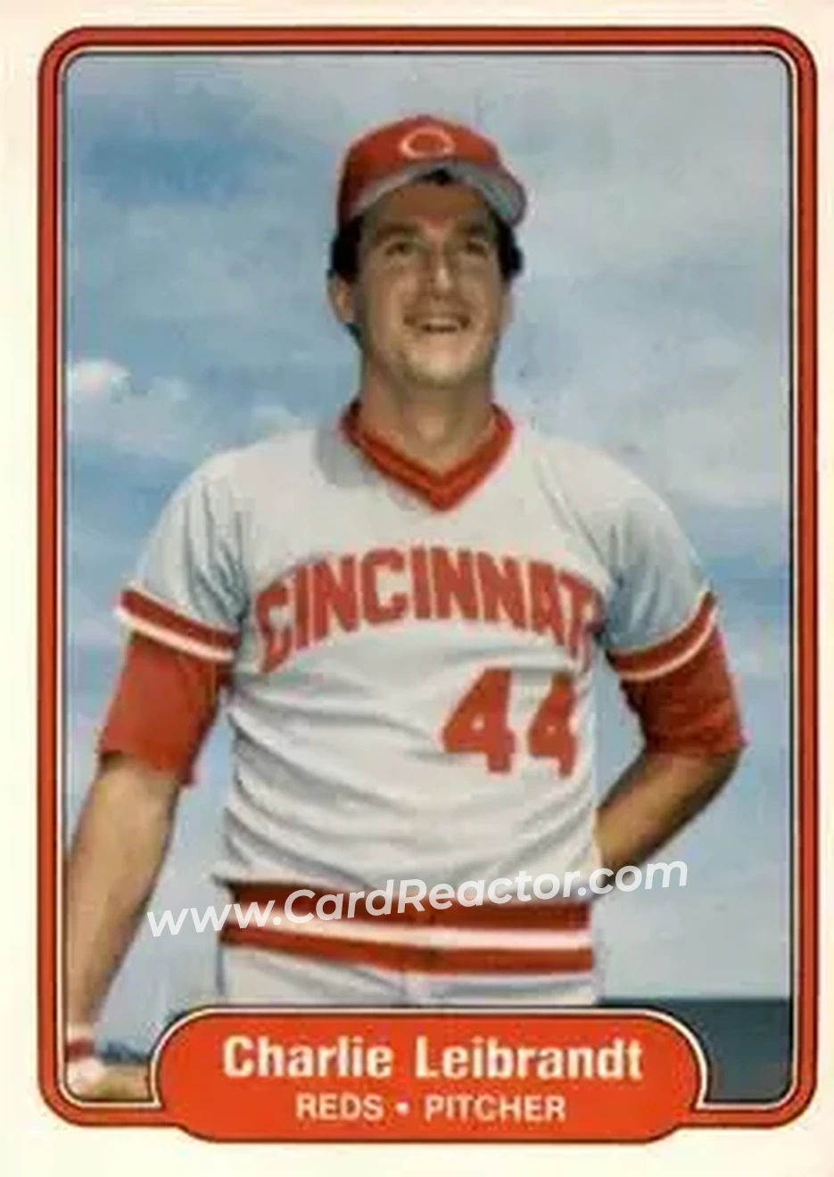 1982 Fleer #74 - Charlie Leibrandt - Cincinnati Reds - Front