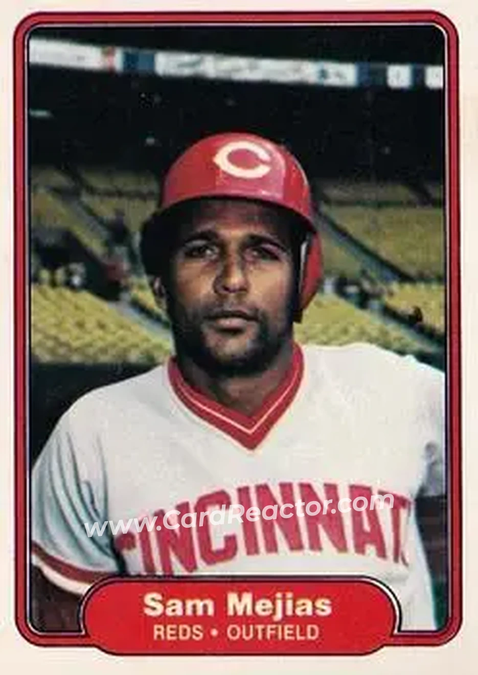 1982 Fleer #75 - Sam Mejias - Cincinnati Reds - Front 1982 Fleer #75 - Sam Mejias - Cincinnati Reds - Front
