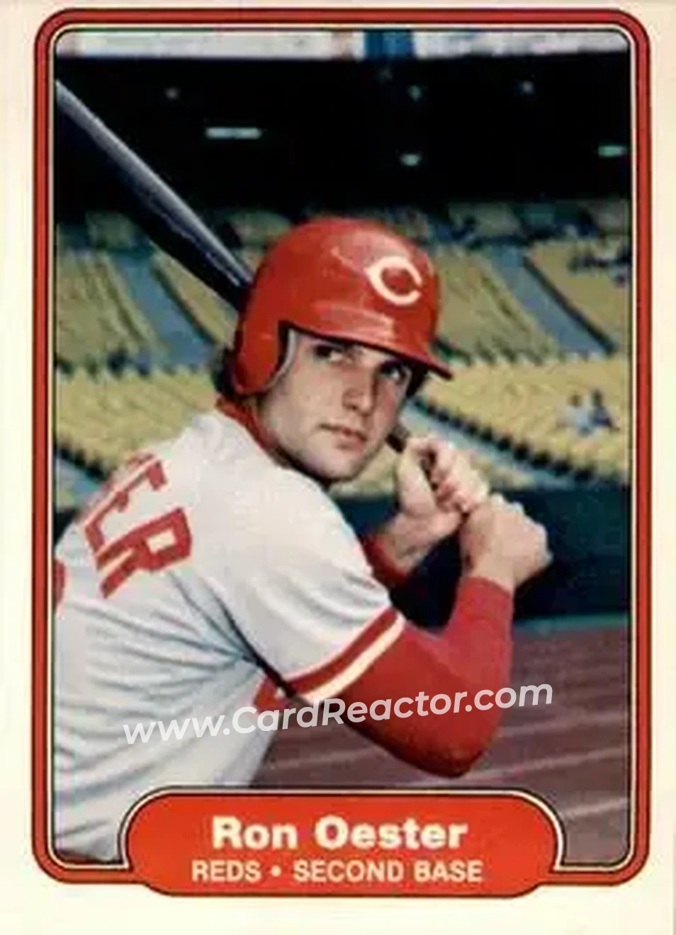 1982 Fleer #79 - Ron Oester - Cincinnati Reds - Front 1982 Fleer #79 - Ron Oester - Cincinnati Reds - Front