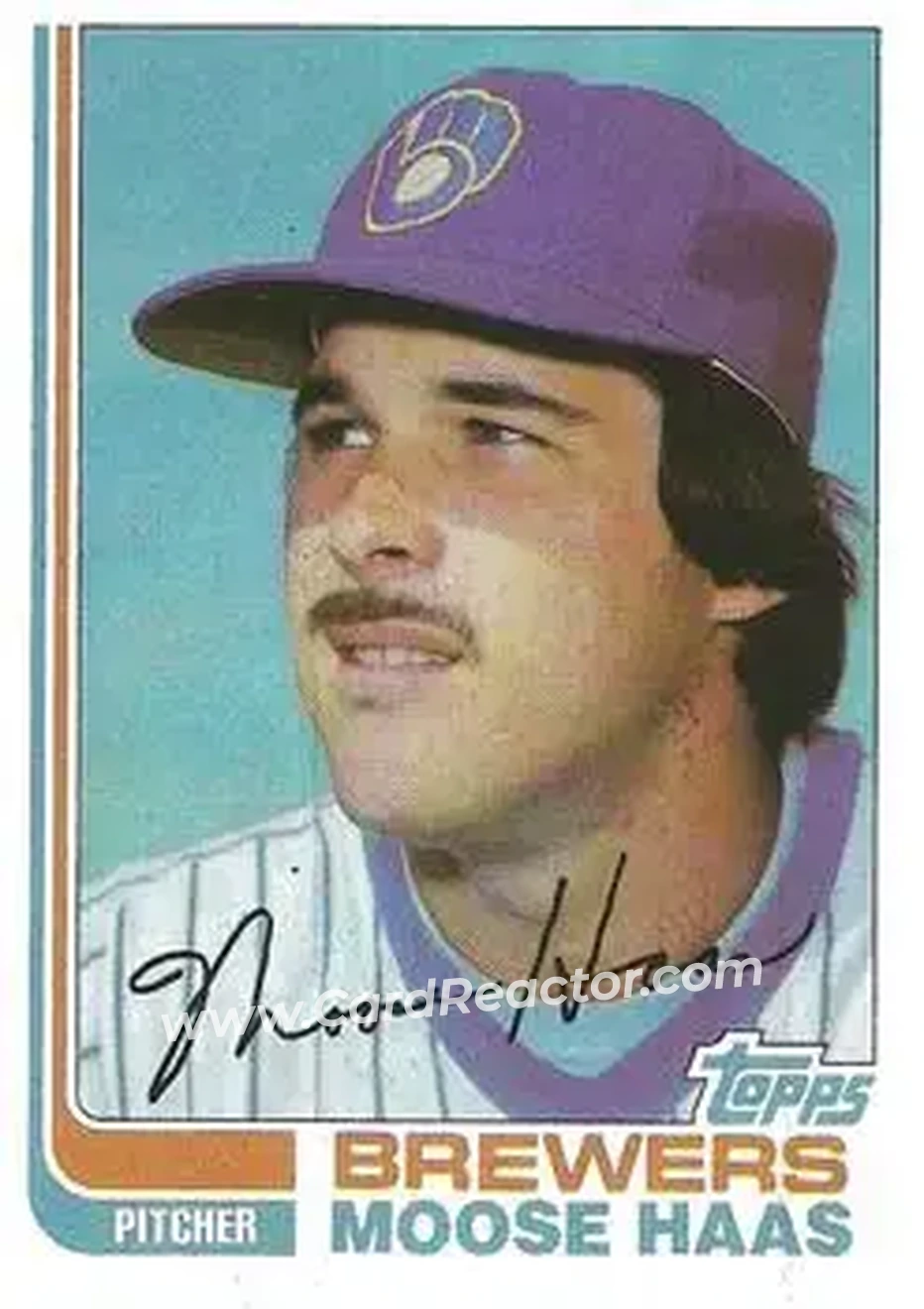 1982 Topps #12 - Moose Haas - Milwaukee Brewers - Front 1982 Topps #12 - Moose Haas - Milwaukee Brewers - Front