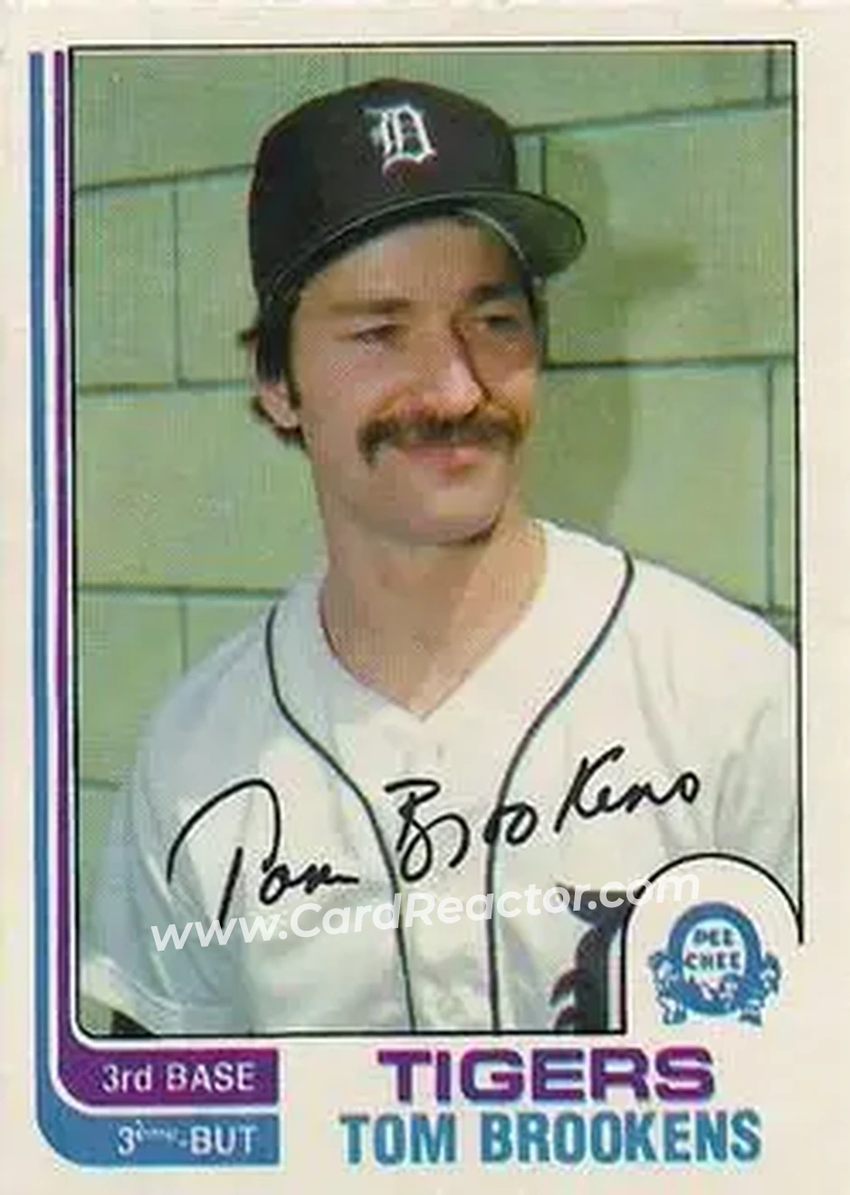1982 O-Pee-Chee #11 - Tom Brookens - Detroit Tigers - Front