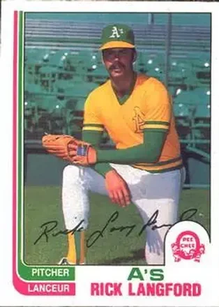 1982 O-Pee-Chee #43 - Rick Langford - Oakland Athletics