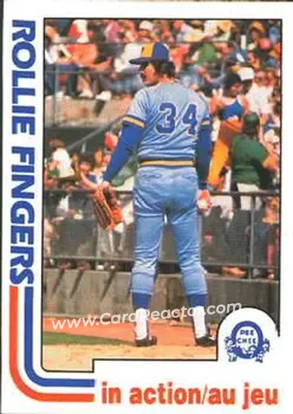 1982 O-Pee-Chee #44 - Rollie Fingers - Milwaukee Brewers - Front