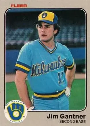 1983 Fleer #34 - Jim Gantner - Milwaukee Brewers 1983 Fleer #34 - Jim Gantner - Milwaukee Brewers