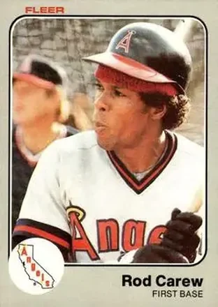 1983 Fleer #81 - Rod Carew - California Angels 1983 Fleer #81 - Rod Carew - California Angels