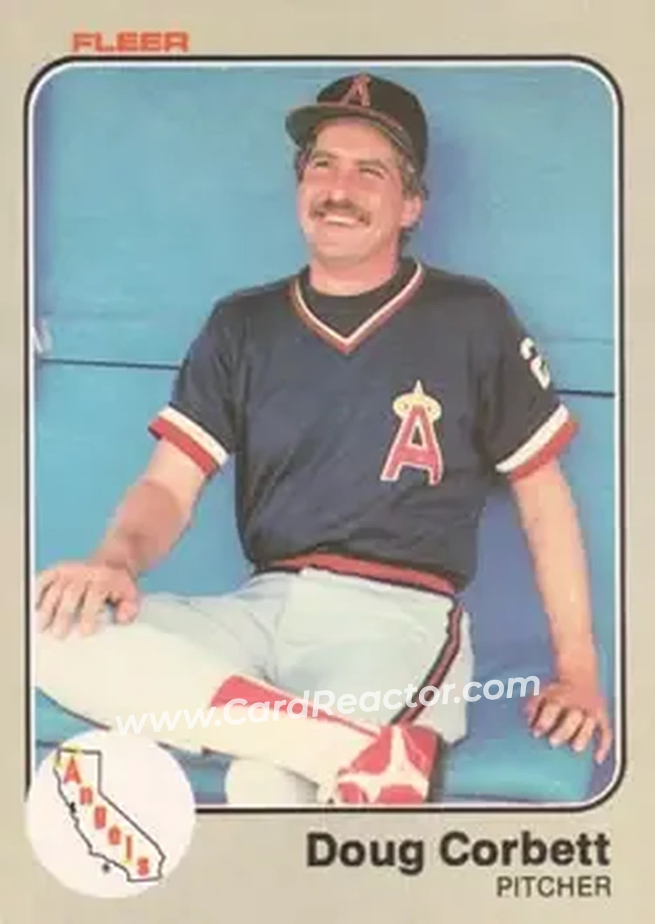 1983 Fleer #83 - Doug Corbett - California Angels - Front