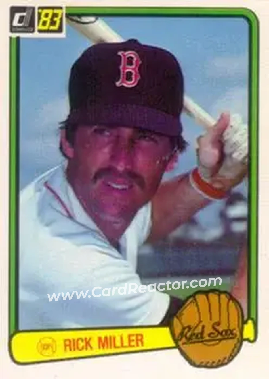 1983 Donruss #82 - Rick Miller - Boston Red Sox - Front