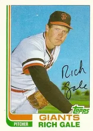 1982 Topps Traded #38T - Rich Gale - San Francisco Giants