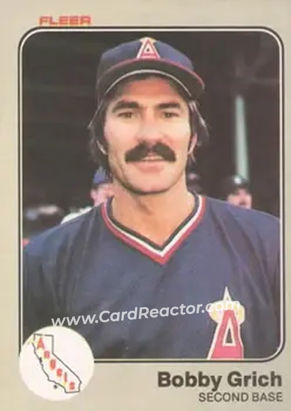 1983 Fleer #91 - Bob Grich - California Angels - Front