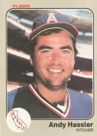 1983 Fleer #92 - Andy Hassler - California Angels 1983 Fleer #92 - Andy Hassler - California Angels
