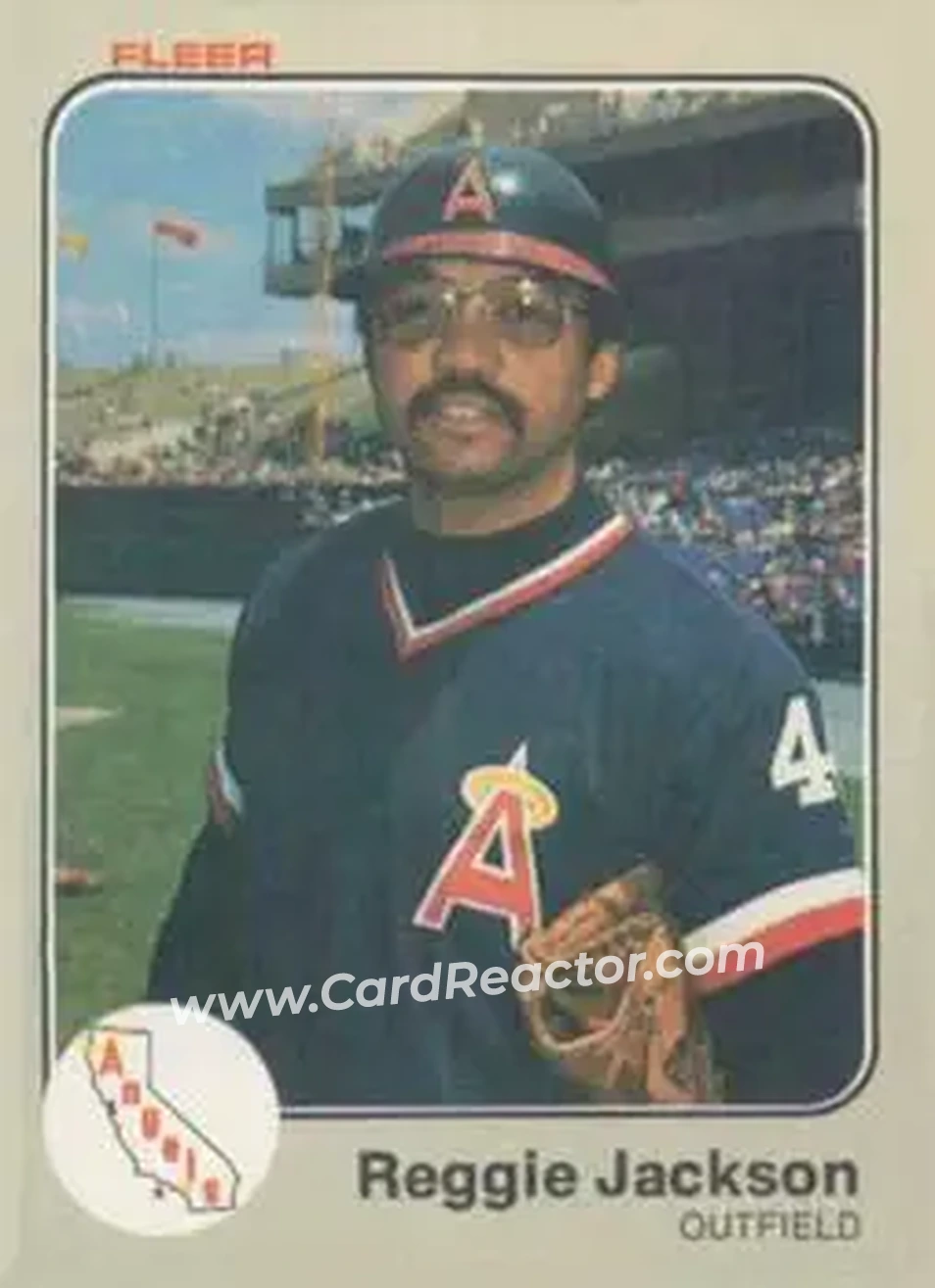 1983 Fleer #93 - Reggie Jackson (b.1946 OF) - California Angels - Front