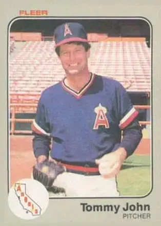 1983 Fleer #95 - Tommy John - California Angels