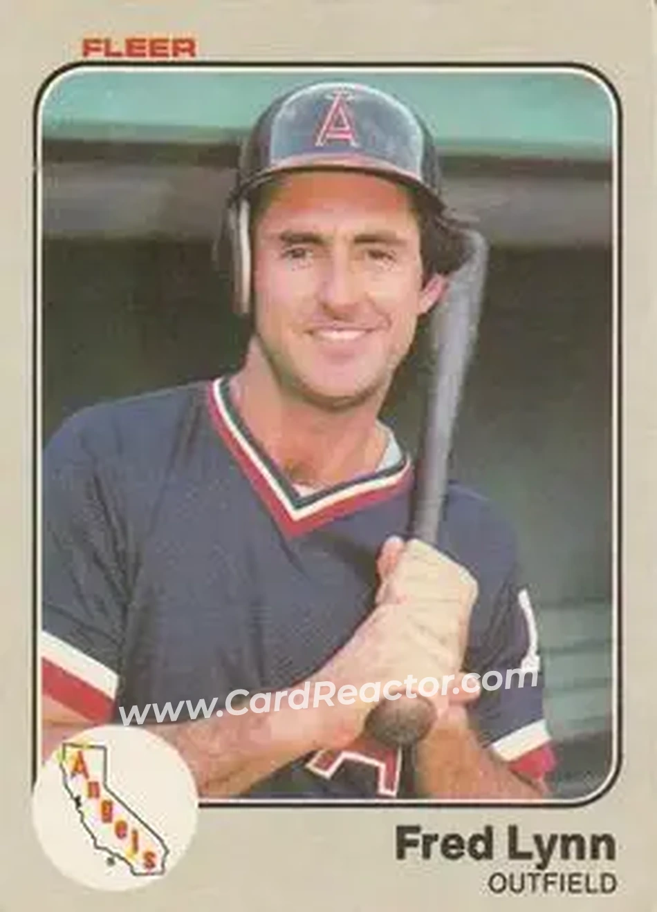 1983 Fleer #97 - Fred Lynn - California Angels - Front 1983 Fleer #97 - Fred Lynn - California Angels - Front