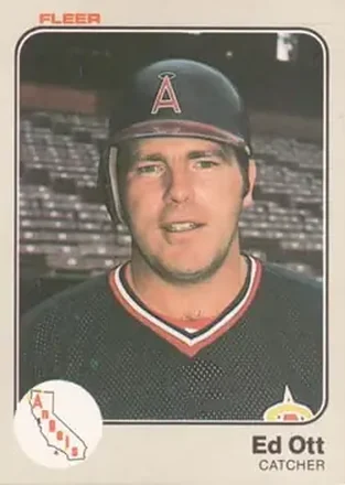 1983 Fleer #98 - Ed Ott - California Angels