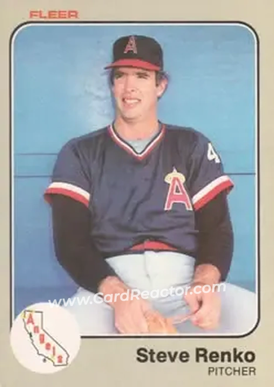 1983 Fleer #99 - Steve Renko - California Angels - Front