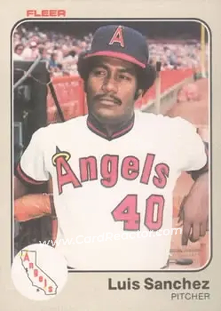 1983 Fleer #100 - Luis Sanchez - California Angels - Front 1983 Fleer #100 - Luis Sanchez - California Angels - Front