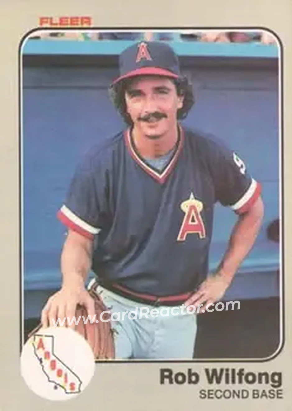 1983 Fleer #101 - Rob Wilfong - California Angels - Front 1983 Fleer #101 - Rob Wilfong - California Angels - Front