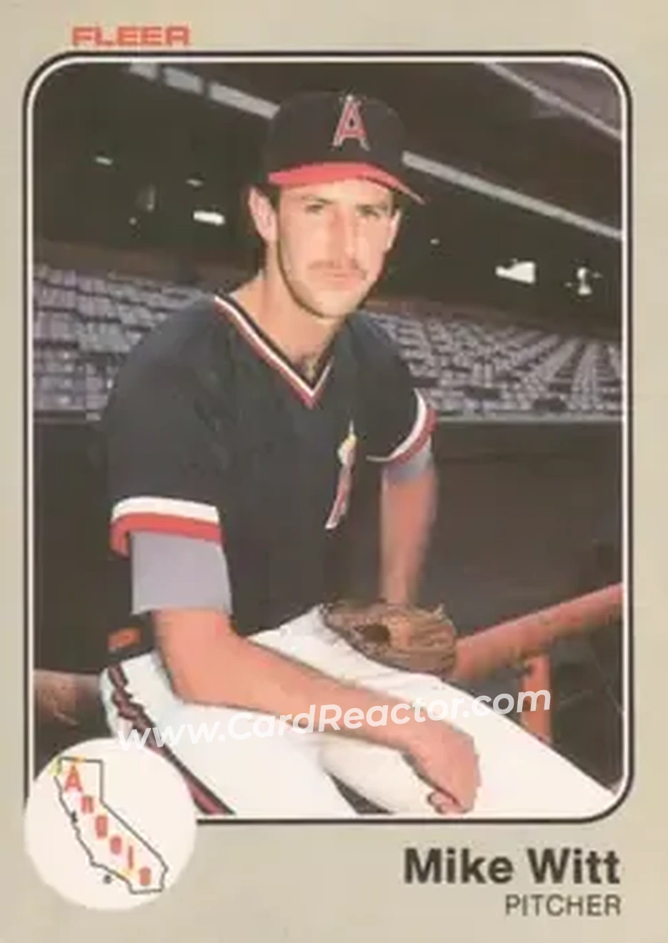 1983 Fleer #102 - Mike Witt - California Angels - Front 1983 Fleer #102 - Mike Witt - California Angels - Front