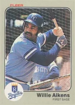 1983 Fleer #104 - Willie Aikens - Kansas City Royals
