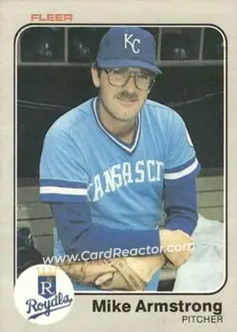 1983 Fleer #105 - Mike Armstrong - Kansas City Royals - Front