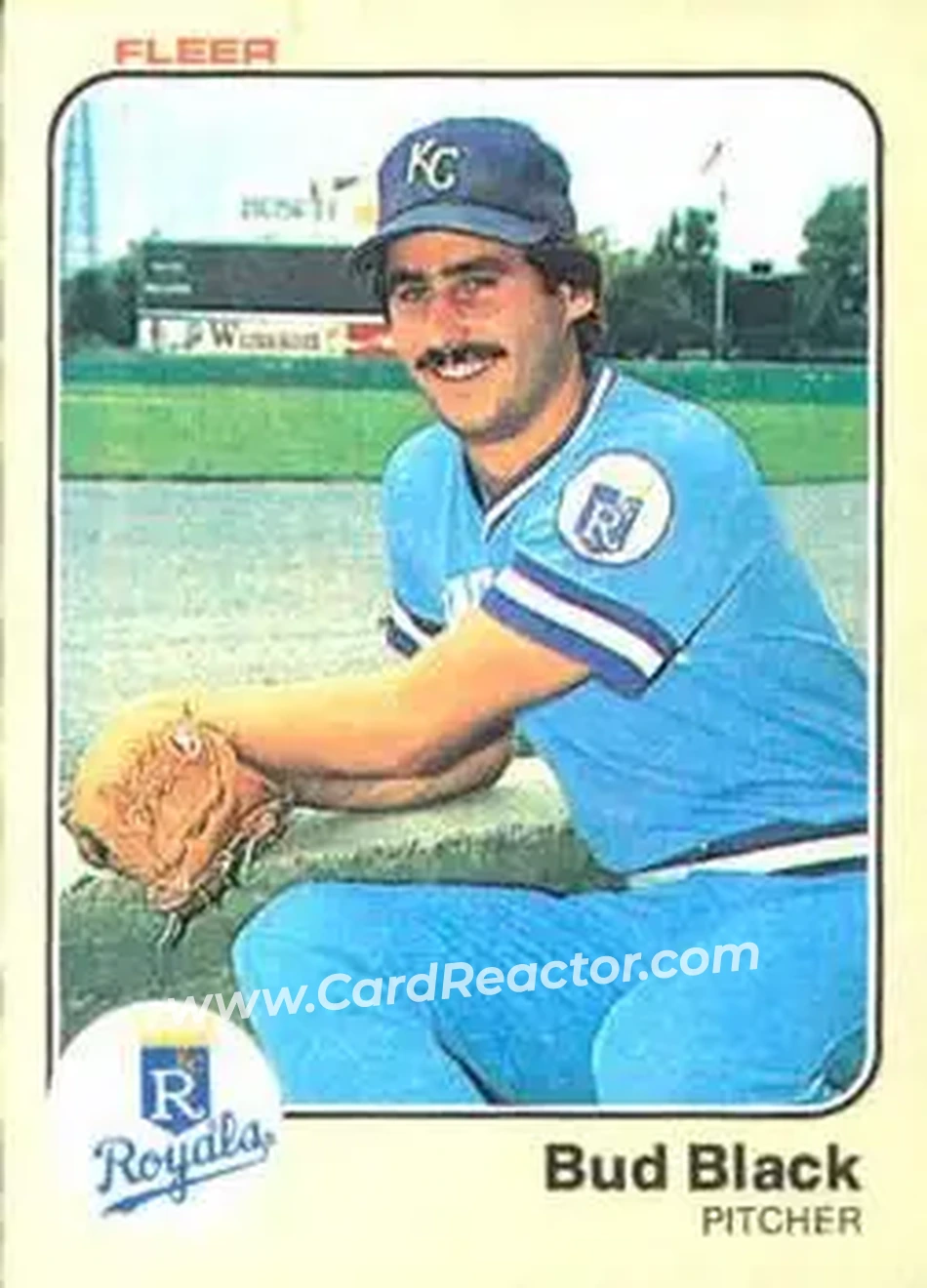 1983 Fleer #107 - Bud Black - Kansas City Royals - Front