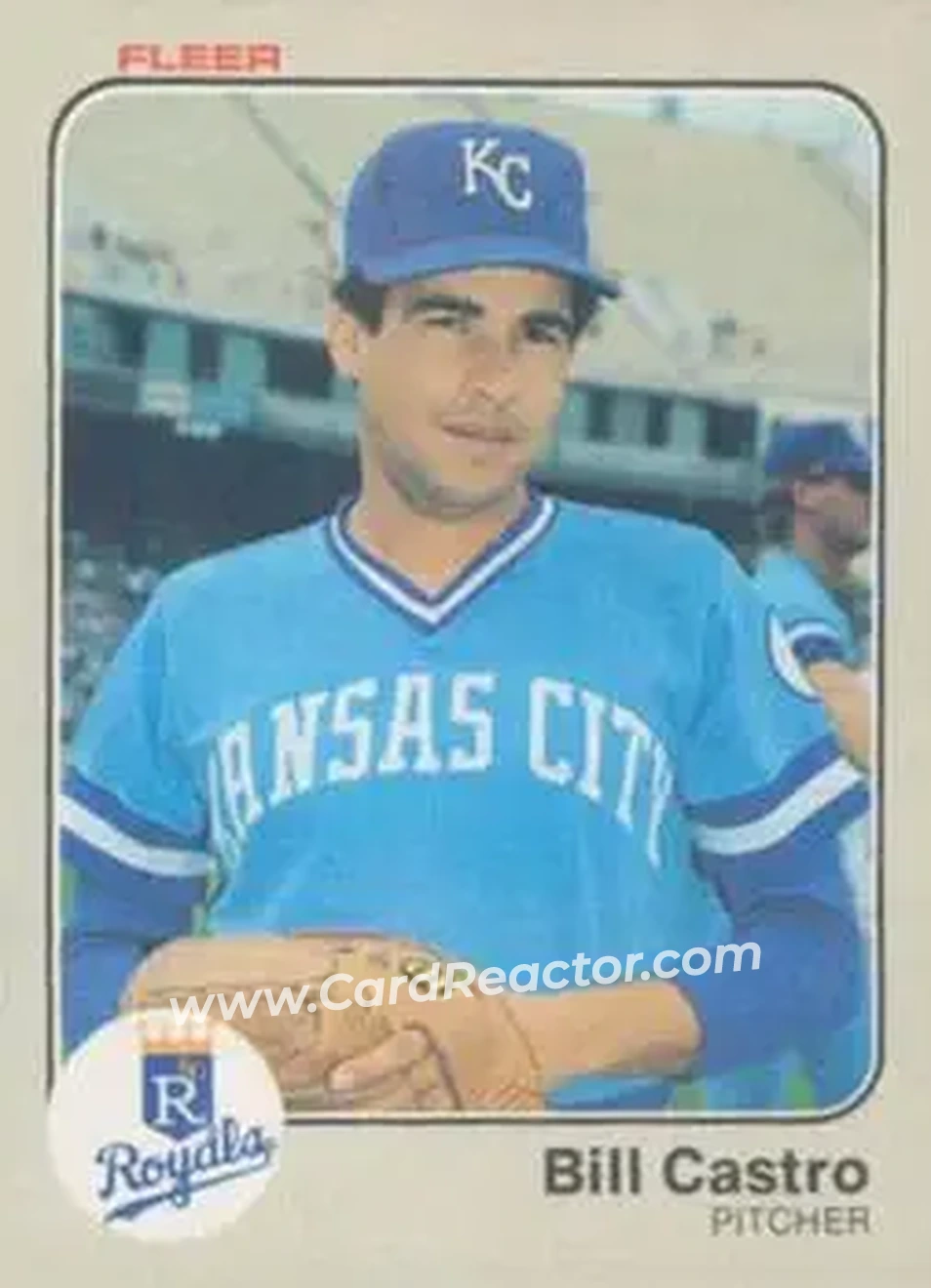 1983 Fleer #109 - Bill Castro - Kansas City Royals - Front